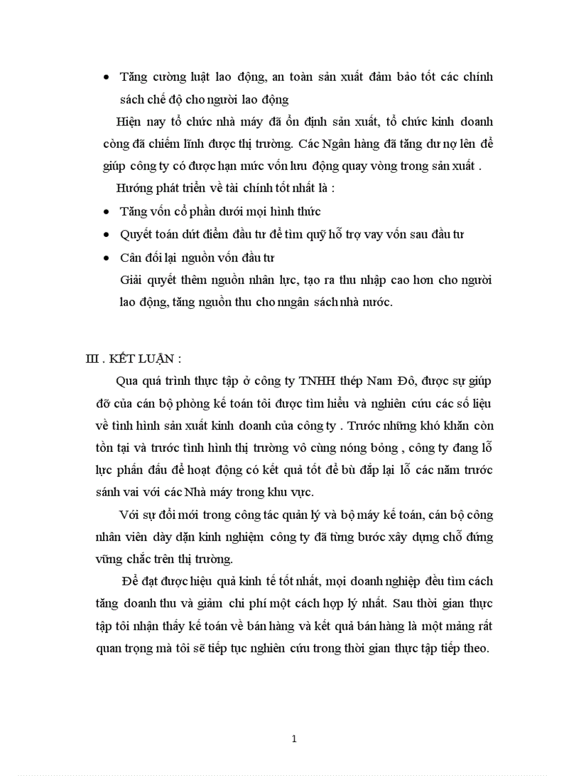 image for page Báo cáo thực tập tổng hợp của công ty thép NamĐô tnhh