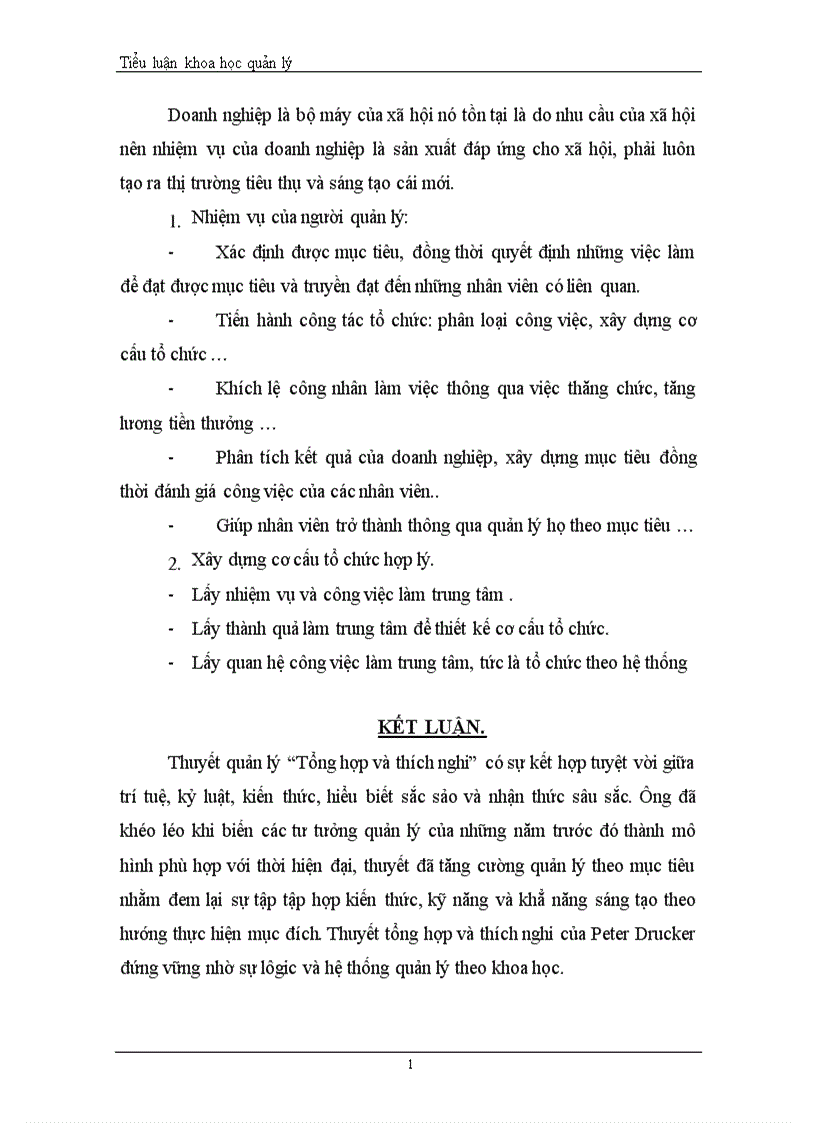 image for page Thuyết quản lý tổng hợp của Peter Drucker và sự vận dụng vào các doanh nghiệp việt nam hiện nay
