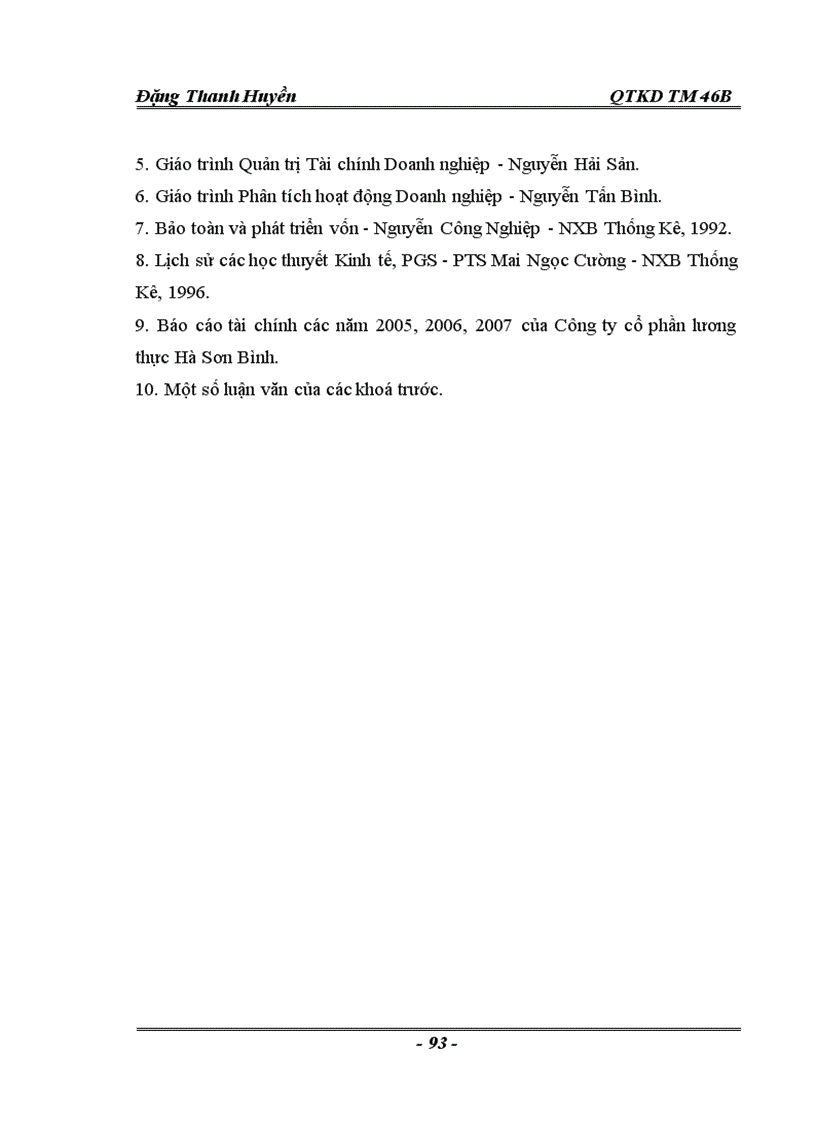 image for page Thực trạng và một số giải pháp nâng cao hiệu quả sử dụng vốn tại Công ty cổ phần lương thực Hà Sơn Bình