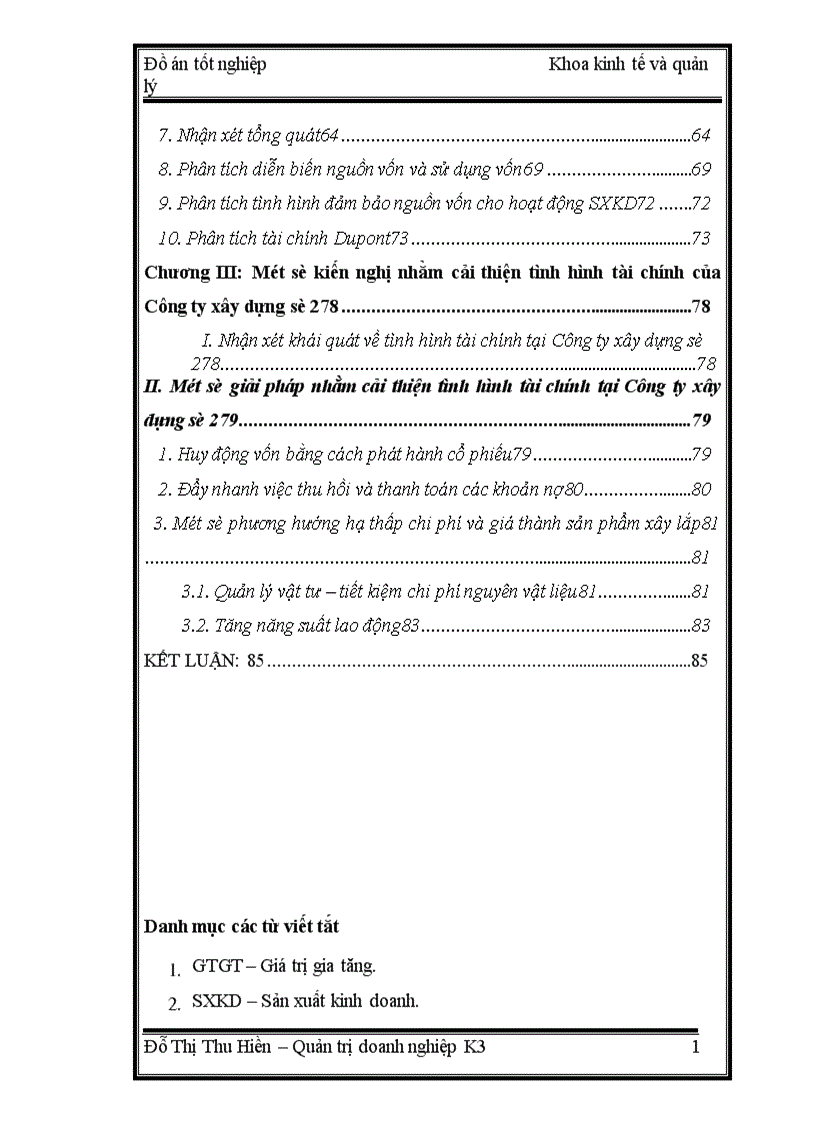 image for page Phân tích tình hình tài chính của Công ty xây dựng số 2 Tổng công ty xây dựng Hà Nội 1