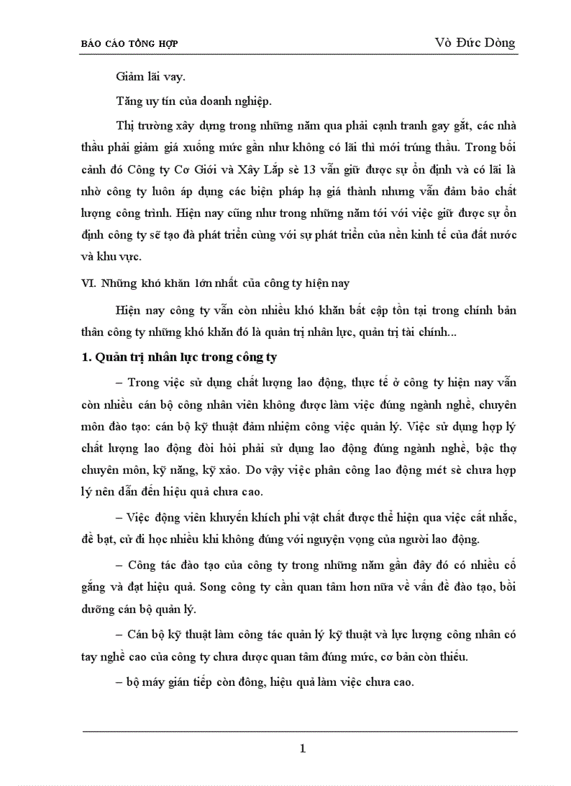 image for page Báo cáo thực tập tổng hợp tại Công ty cơ giới và xây lắp số 13