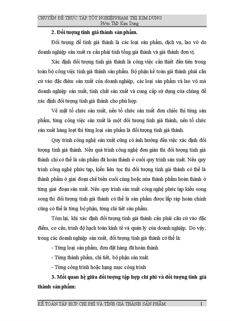 image for page Kế toán tập hợp chi phí sản xuất và tính giá thành sản phẩm ở xí nghiệp cơ khí Bình Minh 1