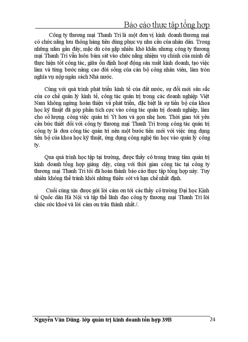 image for page Quá trình hình thành và phát triển của công ty thương mại Thanh Trì