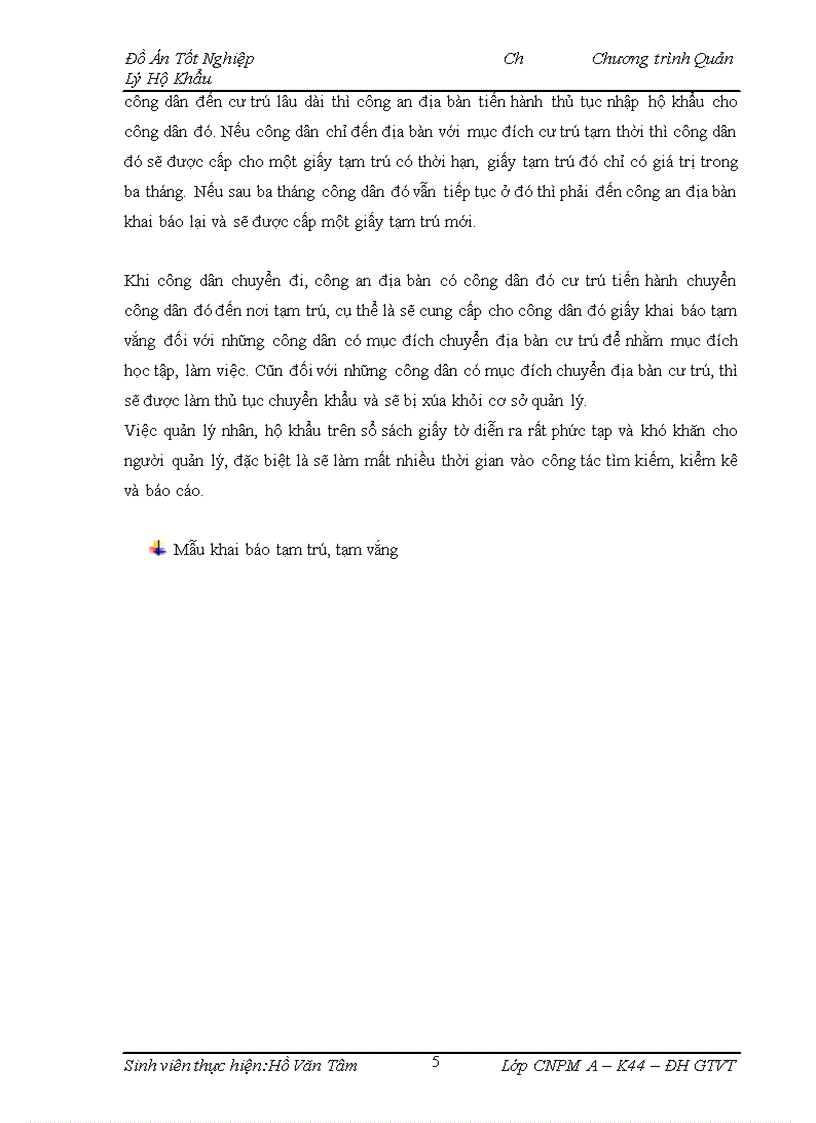 image for page Chương trình Quản Lý Hộ Khẩu