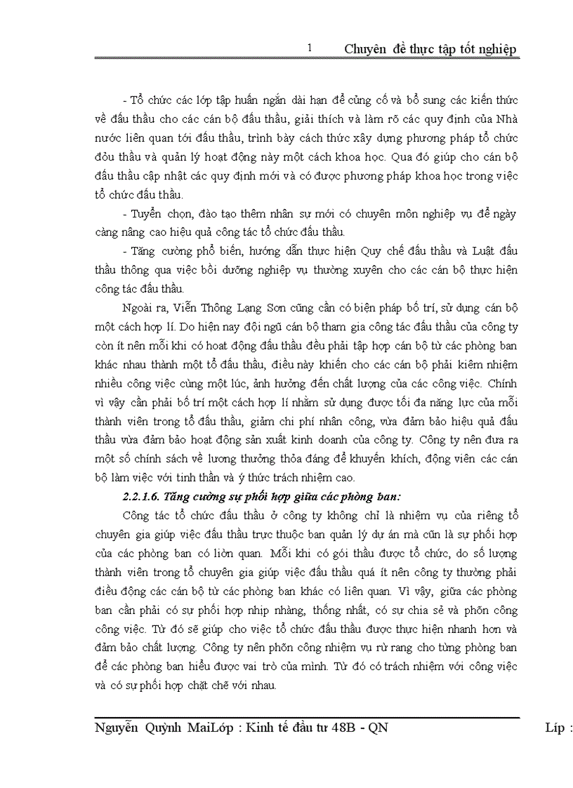 image for page Công tác tổ chức đấu thầu tại Viễn Thông Lạng Sơn Thực trạng và giải pháp