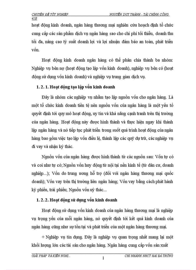 image for page Giải pháp tăng cường và nâng cao hiệu quả công tác huy động tiền gửi dân cư tại Chi nhánh Ngân hàng Công thương Hai Bà Trưng
