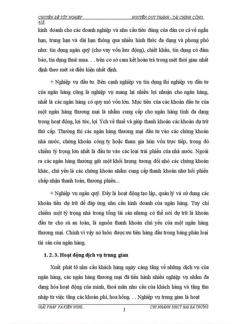 image for page Giải pháp tăng cường và nâng cao hiệu quả công tác huy động tiền gửi dân cư tại Chi nhánh Ngân hàng Công thương Hai Bà Trưng