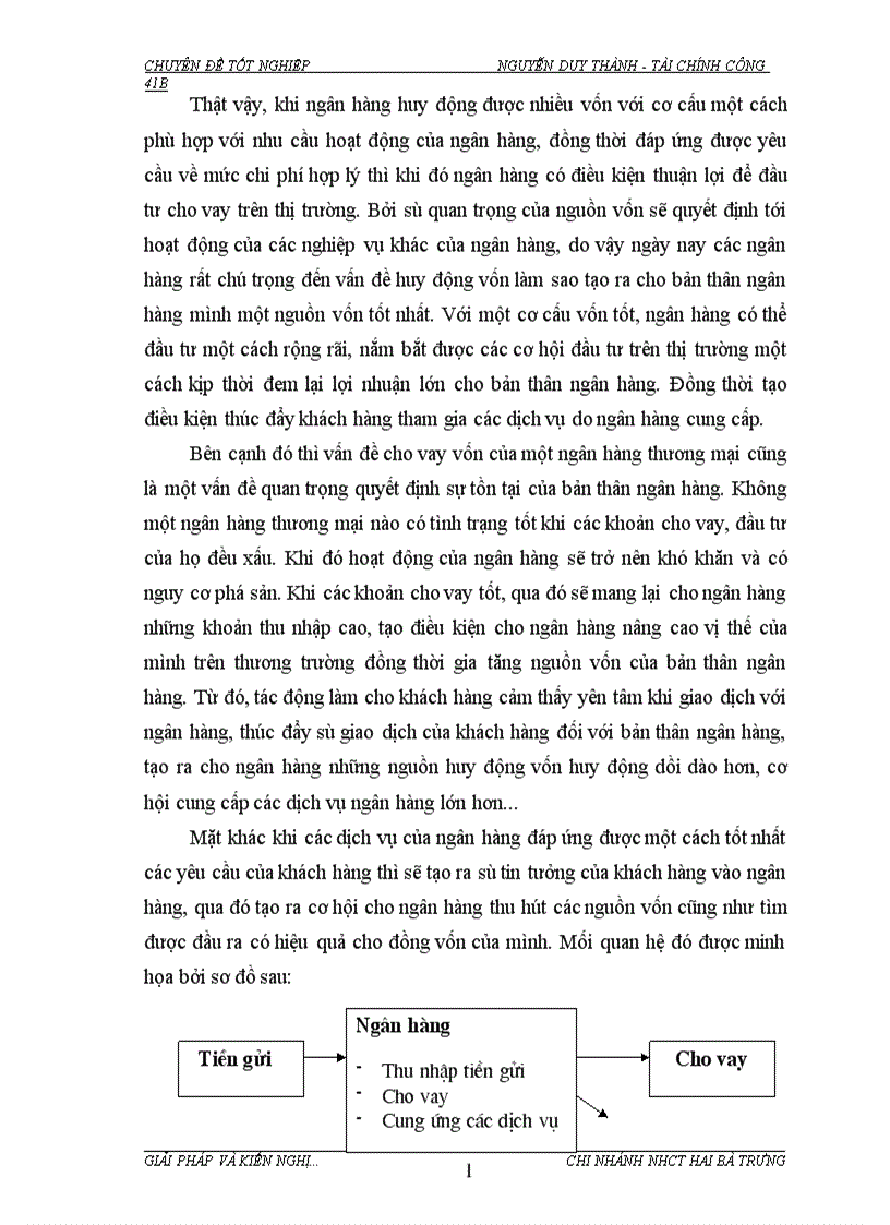 image for page Giải pháp tăng cường và nâng cao hiệu quả công tác huy động tiền gửi dân cư tại Chi nhánh Ngân hàng Công thương Hai Bà Trưng