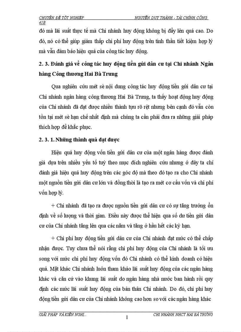 image for page Giải pháp tăng cường và nâng cao hiệu quả công tác huy động tiền gửi dân cư tại Chi nhánh Ngân hàng Công thương Hai Bà Trưng