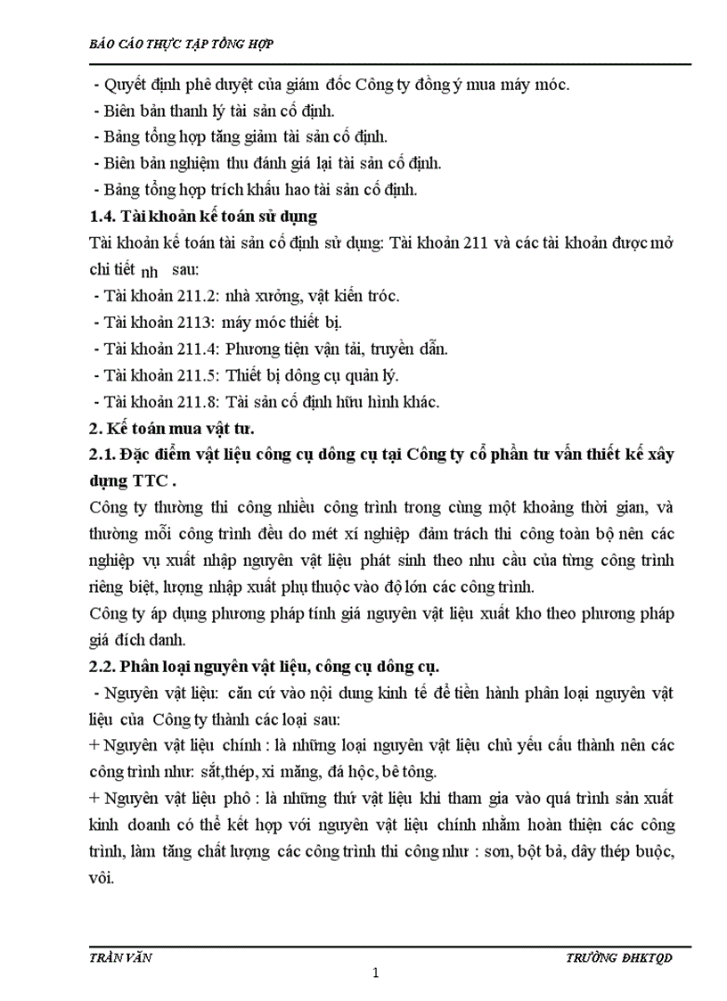 image for page Đánh giá chung về công tác kế toán tại Công ty cổ phần tư vấn thiết kế xây dựng TTC 1