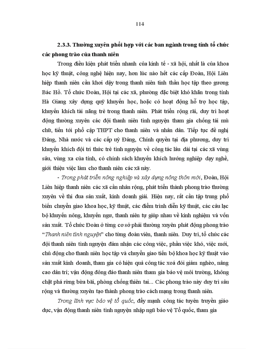 image for page Quan điểm của Hồ Chí Minh về công tác vận động thanh niên và sự vận dụng vào Hà Giang trong giai đoạn hiện nay