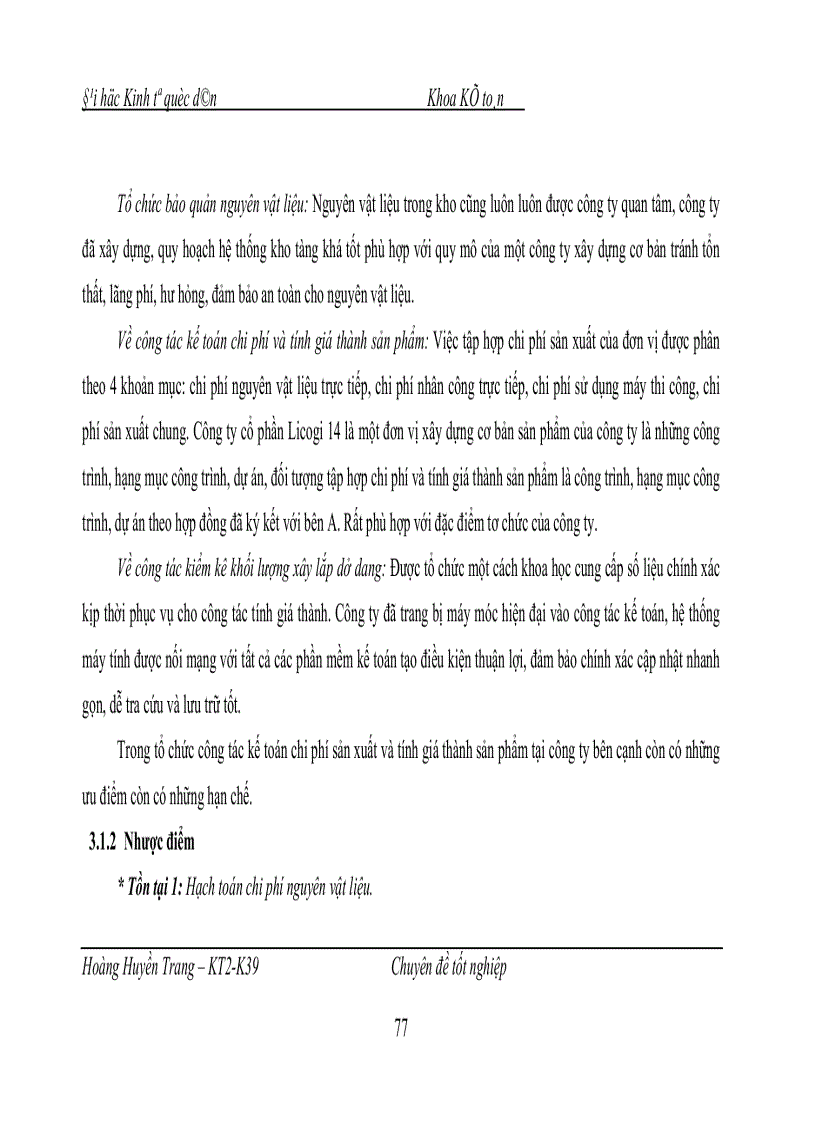 image for page Hoàn thiện công tác kế toán chi phí sản xuất và tính giá thành sản phẩm xây lắp tại Công ty cổ phần LICOGI 14 1