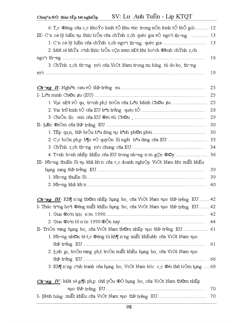 image for page Tự do hoá trong eu và khả năng thâm nhập thị trường eu của hàng hoá việt nam 1