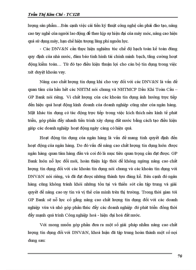 image for page Giải pháp nâng cao chất lượng tín dụng Ngân hàng đối với doanh nghiệp vừa và nhỏ tại NHTMCP Dầu khí 1