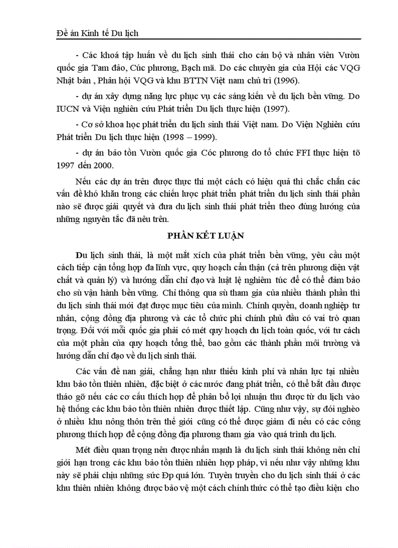 image for page Du lịch sinh thái và thực tế phát triển ở Việt Nam