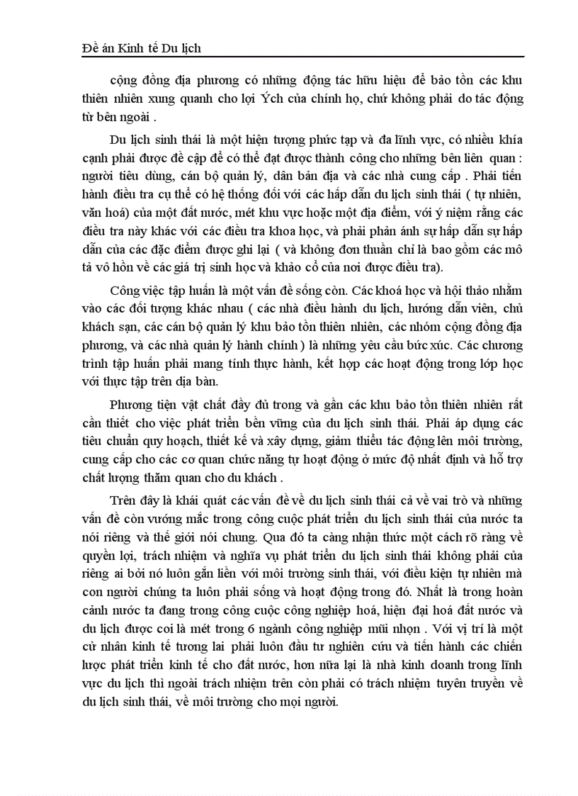 image for page Du lịch sinh thái và thực tế phát triển ở Việt Nam