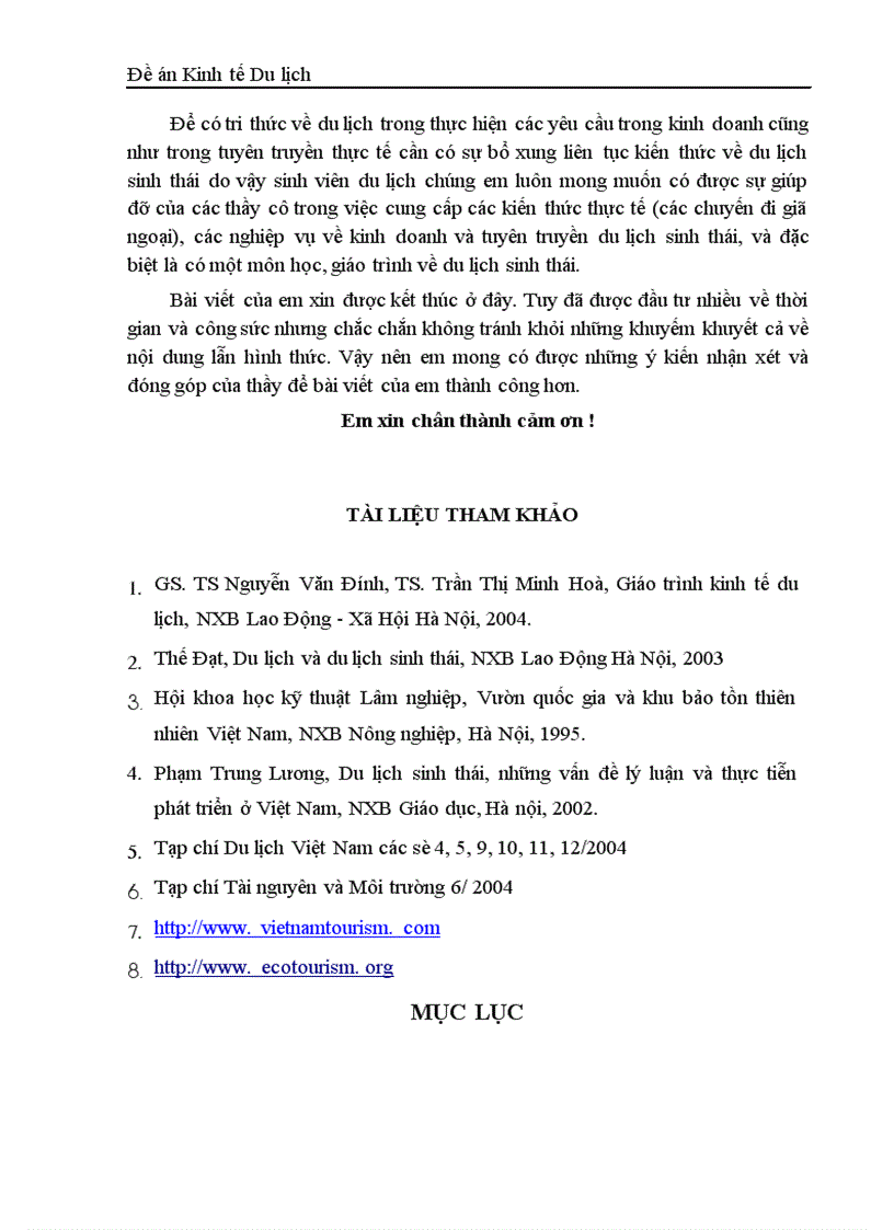 image for page Du lịch sinh thái và thực tế phát triển ở Việt Nam