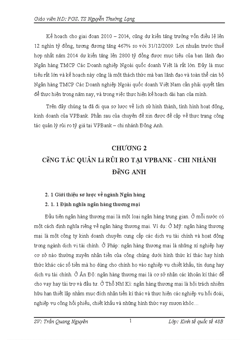 image for page Quản lý rủi ro tỷ giá VPBank chi nhánh Đông Anh