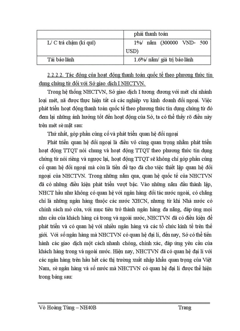 image for page Thực trạng và một số giải pháp nhằm phát triển hoạt động thanh toán theo phương thức tín dụng chứng từ tại Sở giao dịch I NHCTVN
