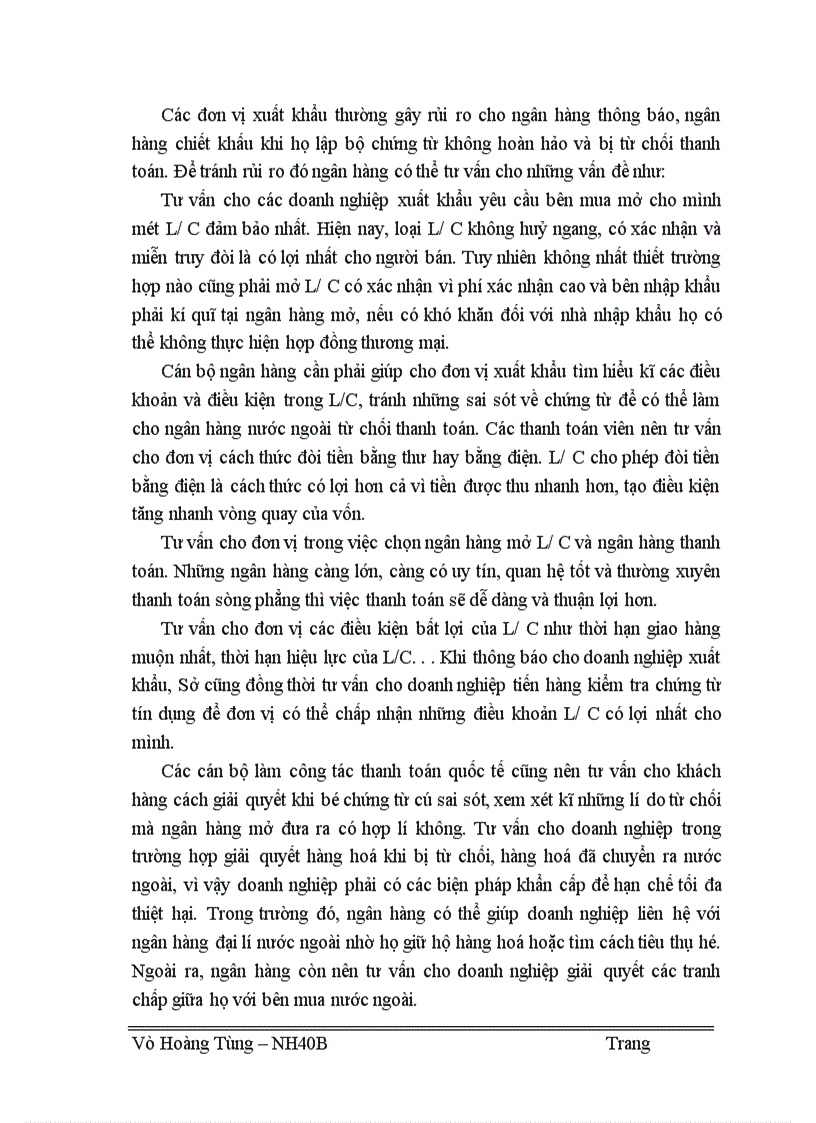 image for page Thực trạng và một số giải pháp nhằm phát triển hoạt động thanh toán theo phương thức tín dụng chứng từ tại Sở giao dịch I NHCTVN