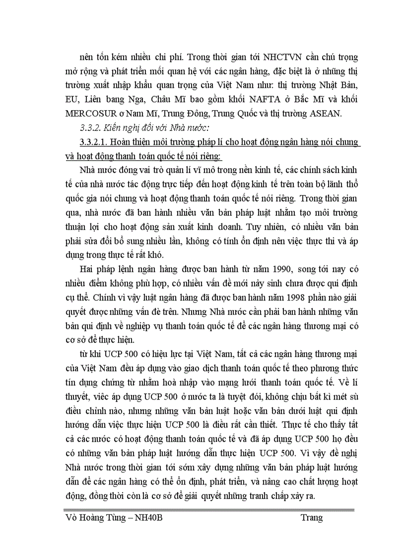 image for page Thực trạng và một số giải pháp nhằm phát triển hoạt động thanh toán theo phương thức tín dụng chứng từ tại Sở giao dịch I NHCTVN