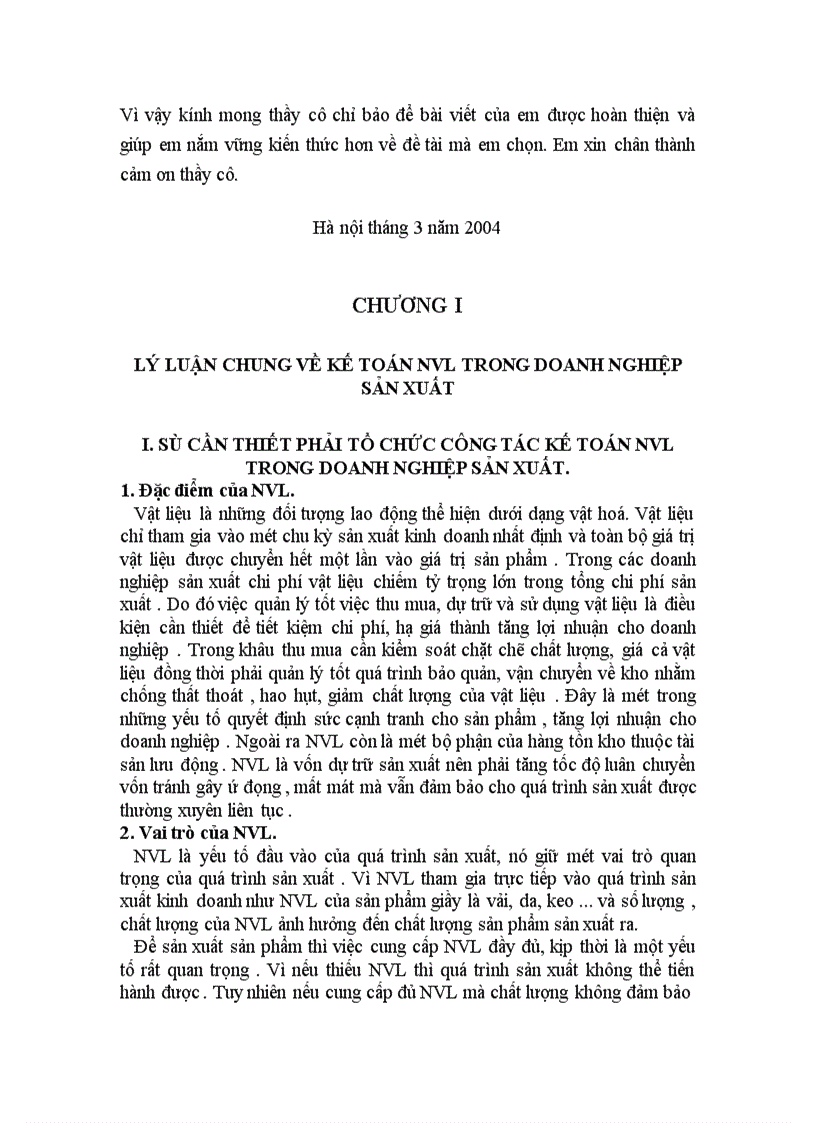 image for page Tổ chức công tác kế toán nguyên vật liệu và phân tích tình hình cung cấp sử dụng nguyên vật liệu tại công ty Da giầy Hà nội 1