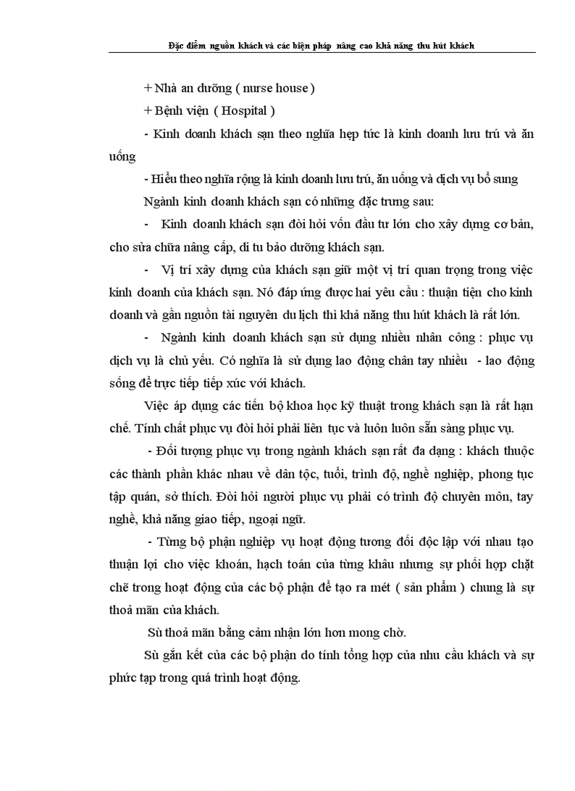 image for page Đặc điểm nguồn khách và các biện pháp nâng cao khả năng thu hút khách của khách sạn Thắng lợi