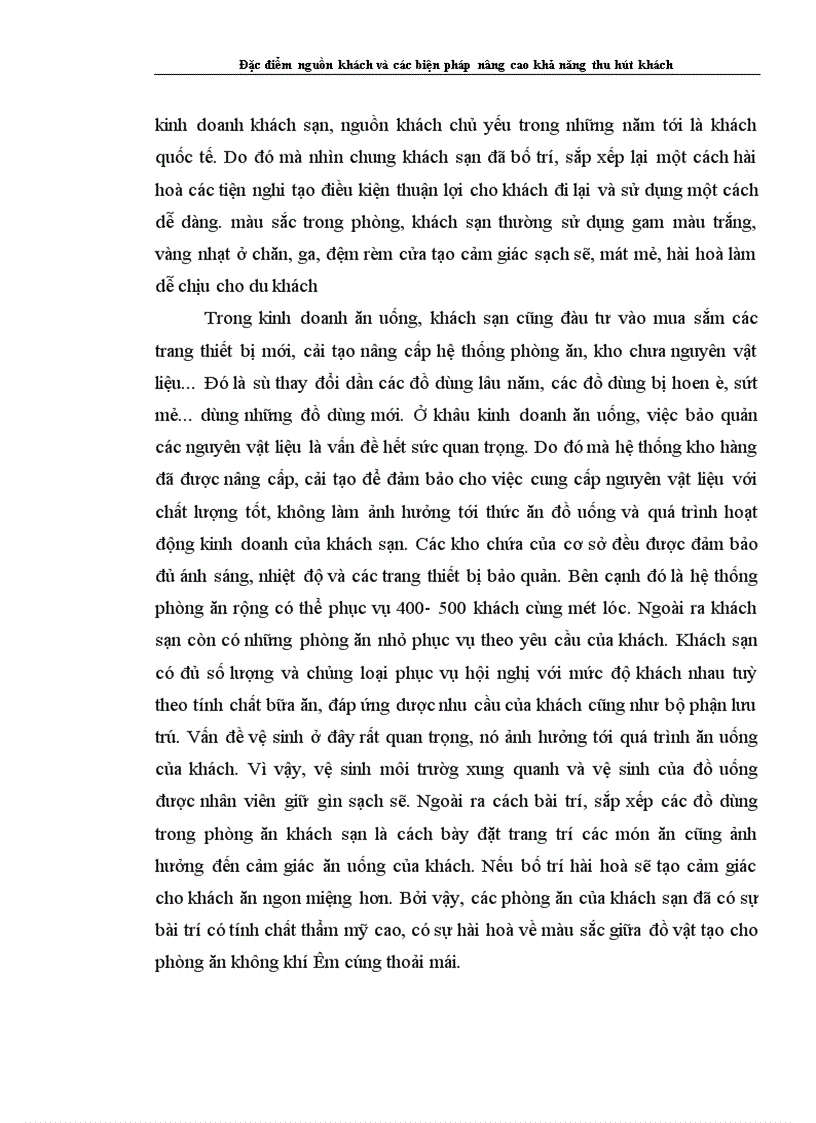 image for page Đặc điểm nguồn khách và các biện pháp nâng cao khả năng thu hút khách của khách sạn Thắng lợi
