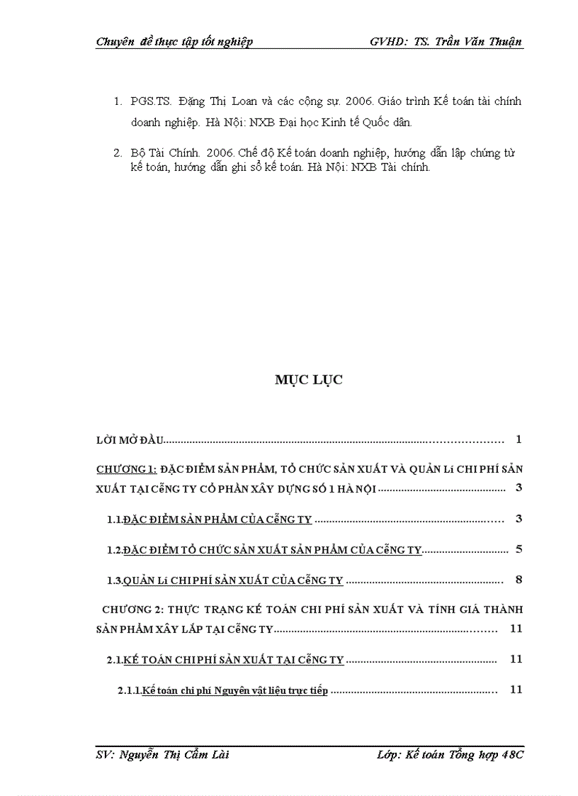 image for page Hoàn thiện kế toán chi phí sản xuất và tính giá thành sản phẩm xây lắp tại Công ty cổ phẩn Xây dựng số 1 Hà Nội 1