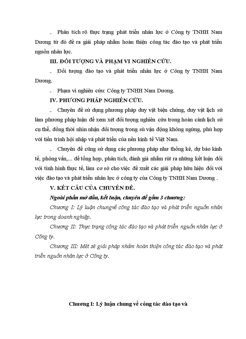 image for page Công tác đào tạo và phát triển nguồn nhân lực tại Công ty TNHH Nam Dương 1