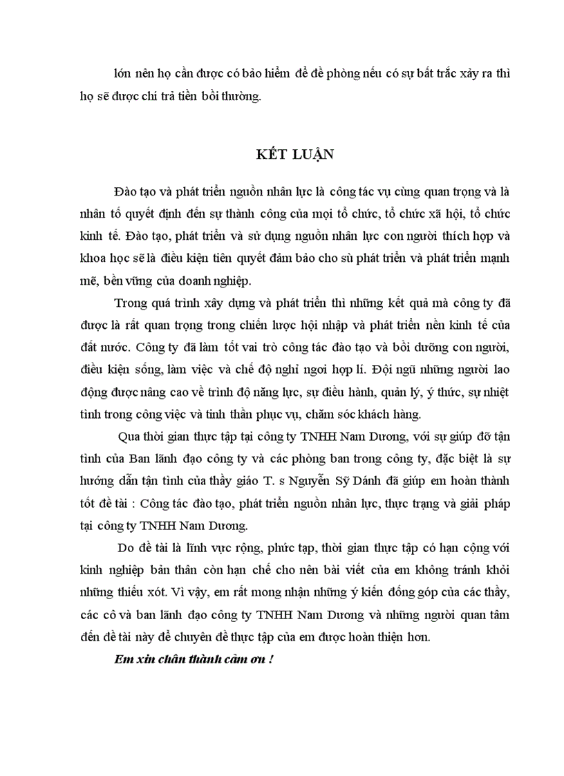 image for page Công tác đào tạo và phát triển nguồn nhân lực tại Công ty TNHH Nam Dương 1