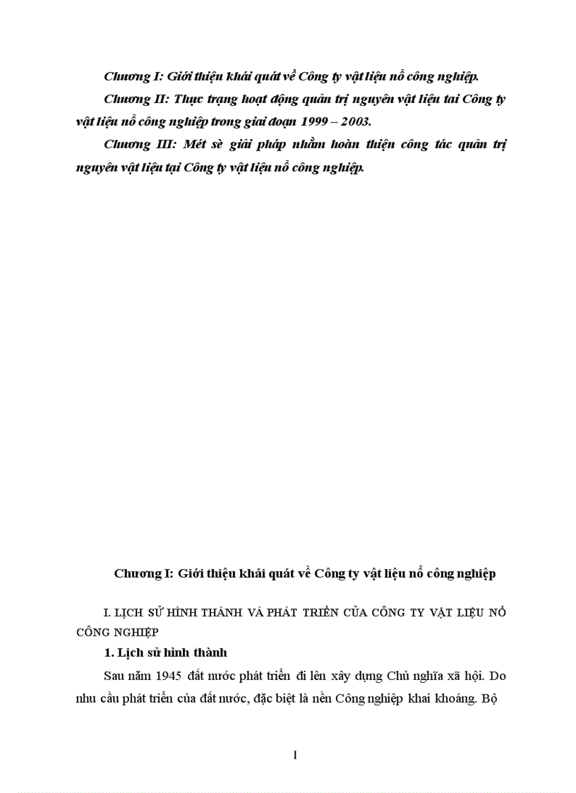 image for page Quản trị nguyên vật liệu tại Công ty vật liệu nổ công nghiệp Thực trạng và giải pháp hoàn thiện 1
