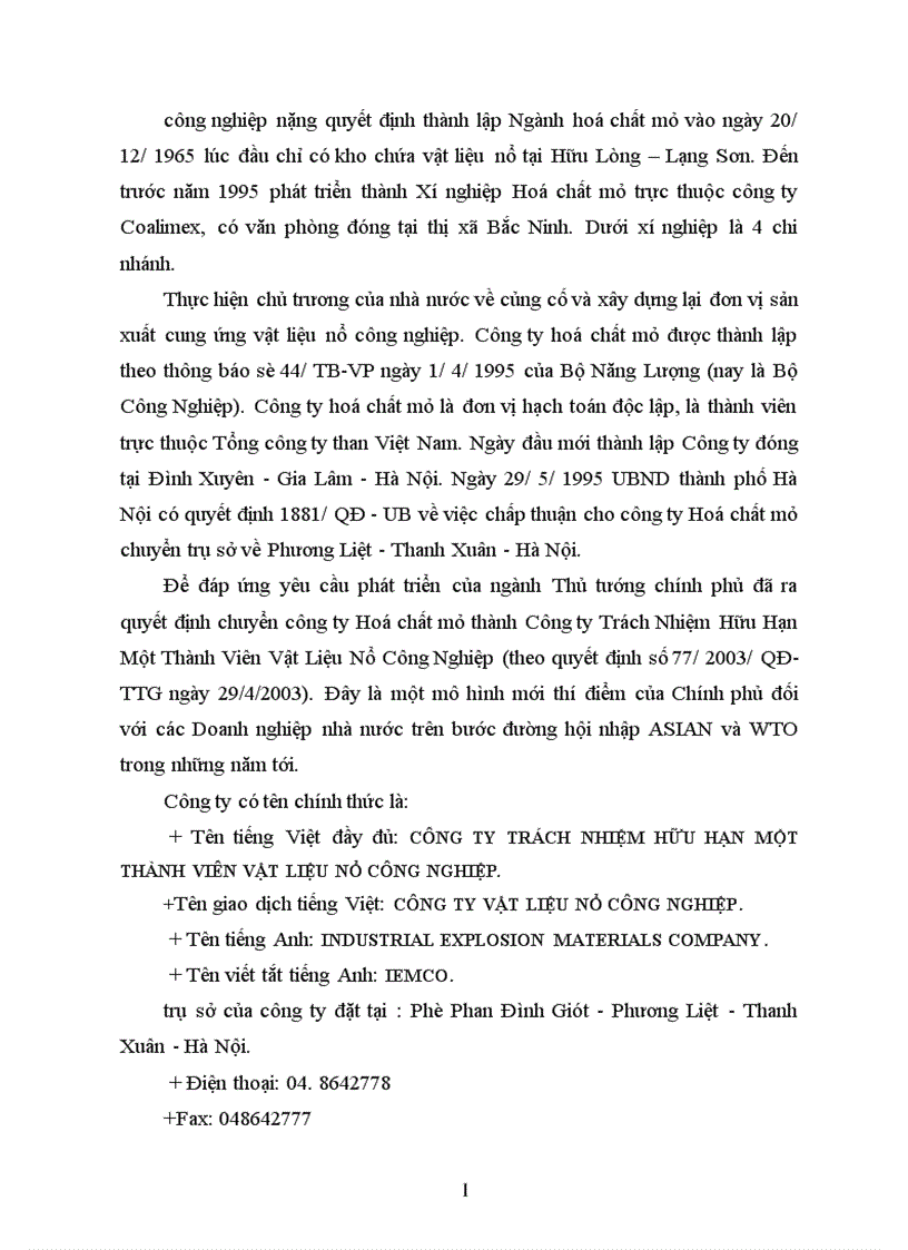 image for page Quản trị nguyên vật liệu tại Công ty vật liệu nổ công nghiệp Thực trạng và giải pháp hoàn thiện 1