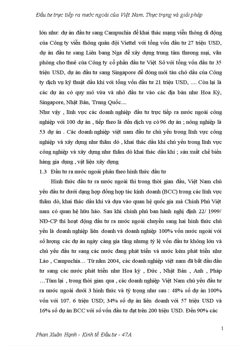 image for page Đầu tư trực tiếp ra nước ngoài của Việt Nam Thực trạng và giải pháp 1