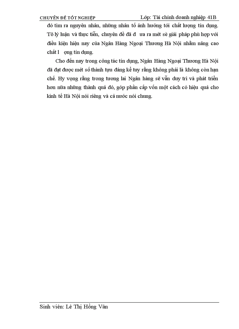 image for page Giải pháp nâng cao chất lượng tín dụng tại Ngân Hàng Ngoại Thương Hà Nội