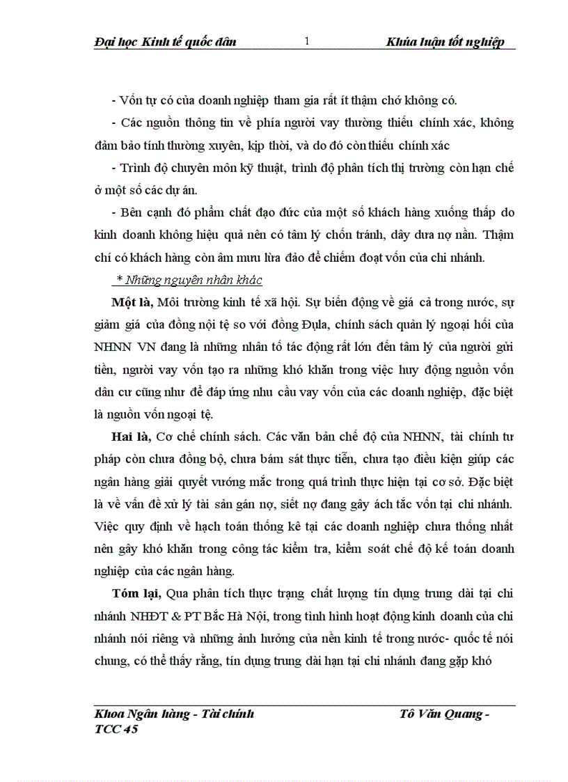 image for page Nâng cao chất lượng hoạt động tín dụng trung và dài hạn tại chi nhánh Ngân hàng Đầu tư và Phát triển Bắc Hà Nội 1