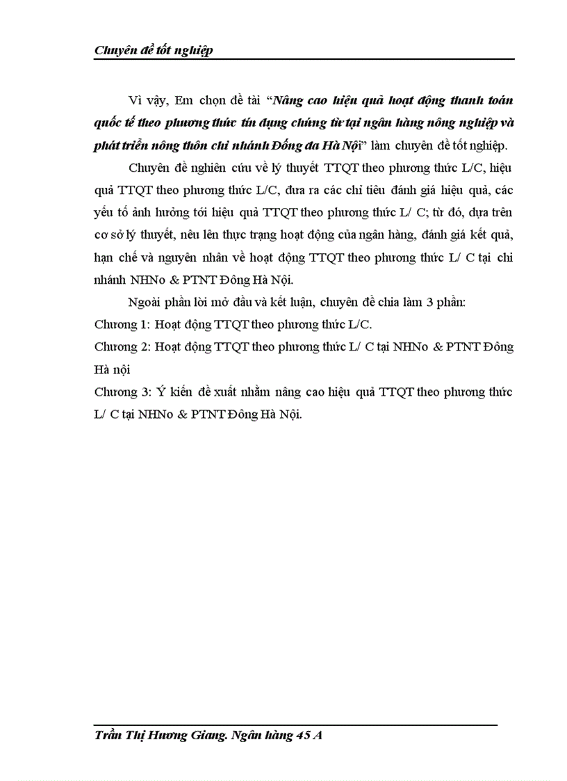 image for page Nâng cao hiệu quả hoạt động thanh toán quốc tế theo phương thức tín dụng chứng từ tại ngân hàng nông nghiệp và phát triển nông thôn chi nhánh đông hà nội 1