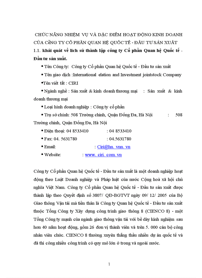 image for page Báo cáo thực tập tổng hợp tại Công ty Cổ phần Quan hệ Quốc tế Đầu tư sản xuất