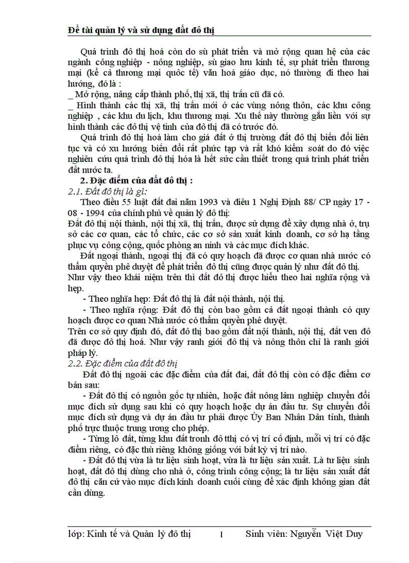 image for page Đề tài quản lý và sử dụng đất đô thị