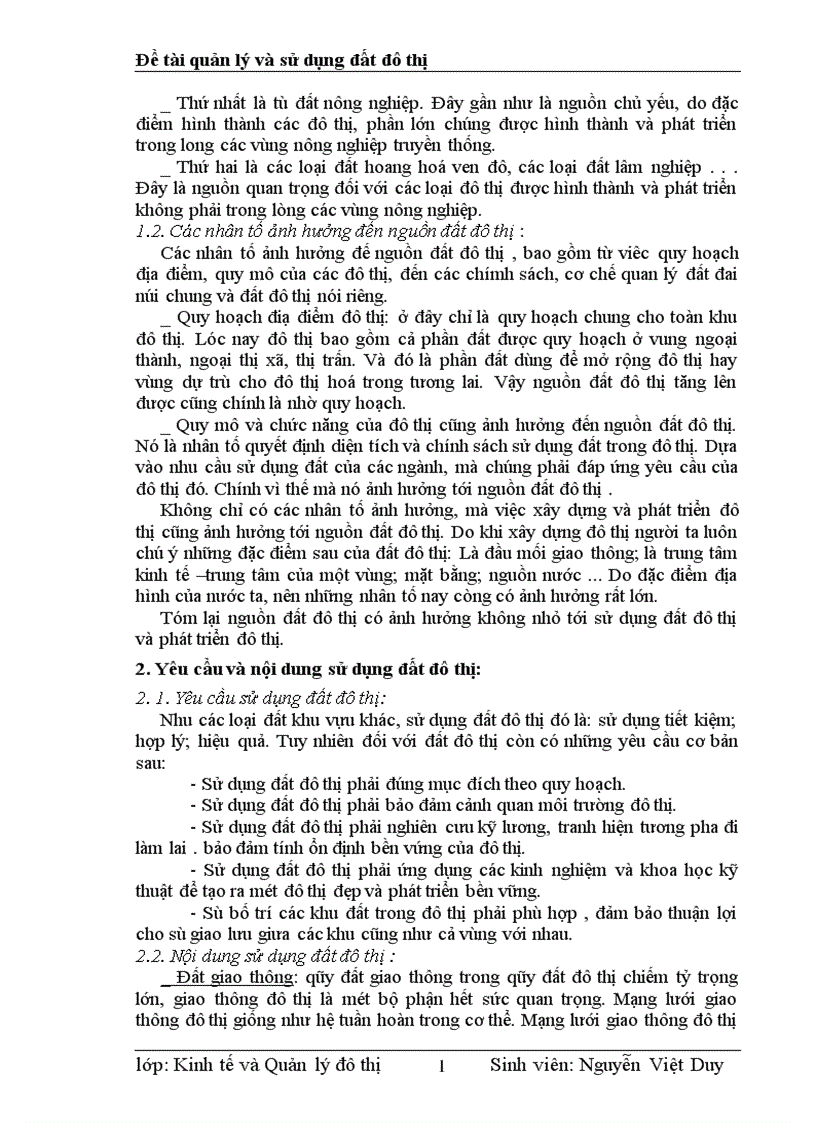 image for page Đề tài quản lý và sử dụng đất đô thị