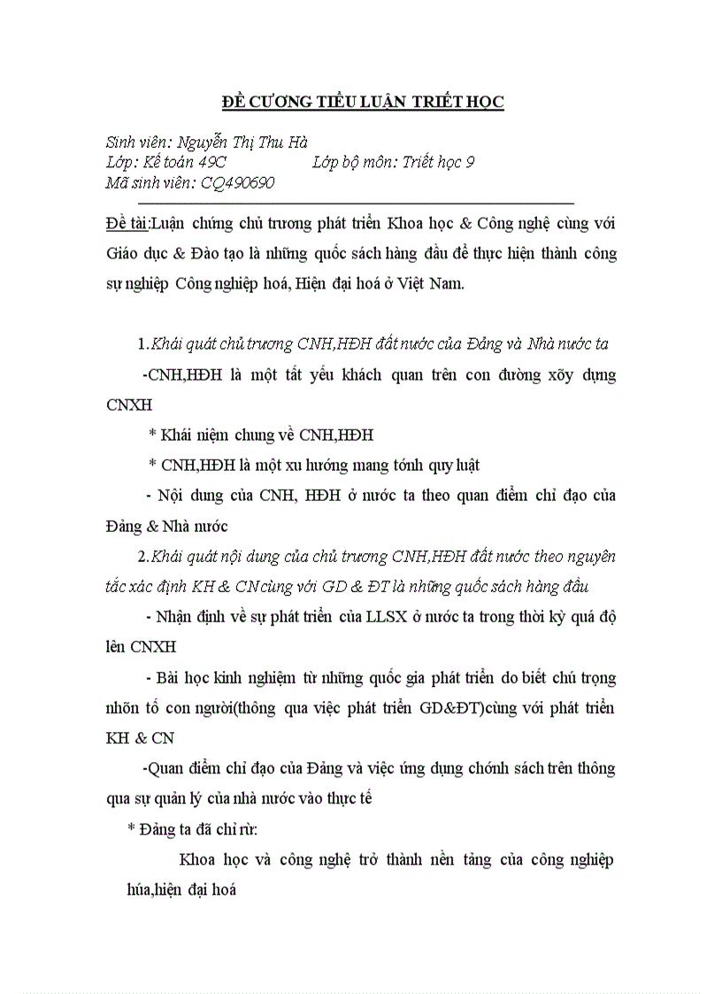 image for page Luận chứng chủ trương phát triển Khoa học Công nghệ cùng với Giáo dục Đào tạo