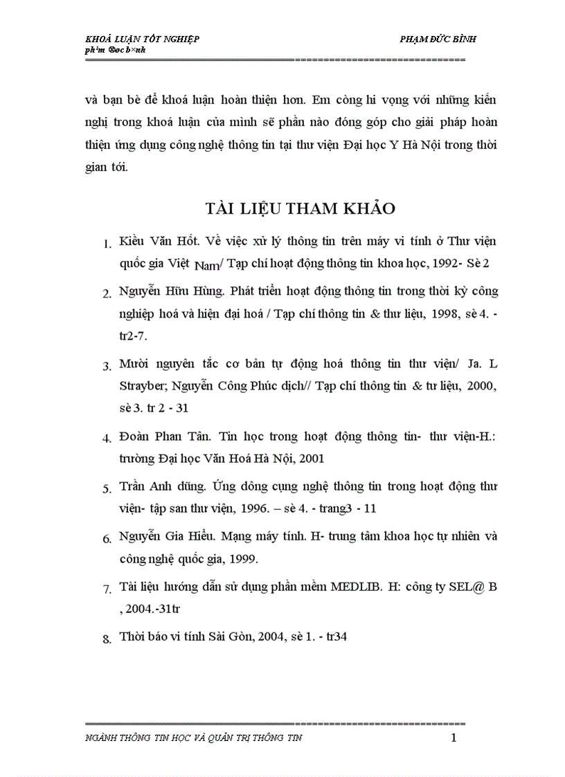 image for page ứng dụng công nghệ thông tin trong thư viện trường Đại Học Y Hà Nội 1