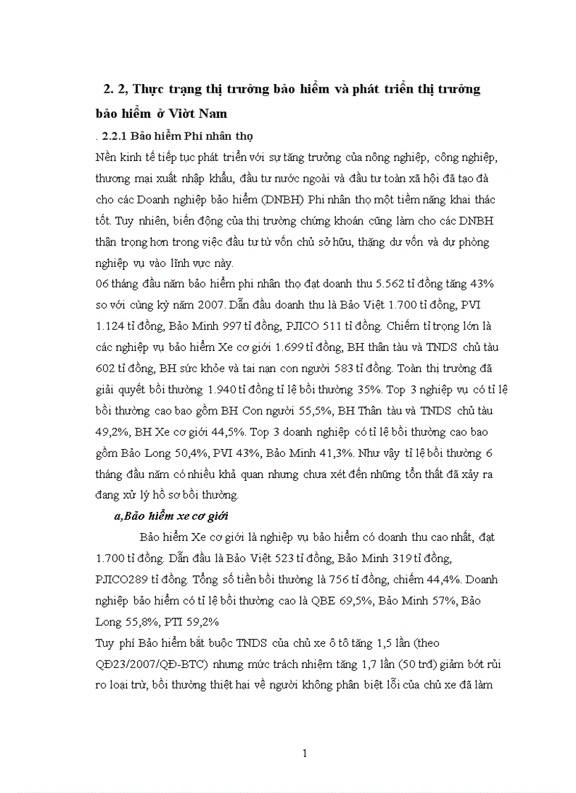 image for page Bảo hiểm Việt Nam thực trạng và giải pháp phát triển 1