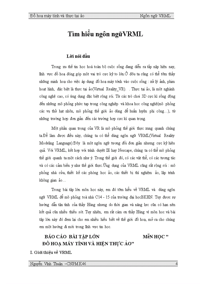 image for page bài tập lớn môn học đồ hoạ máy tính và hiện thực ảo i