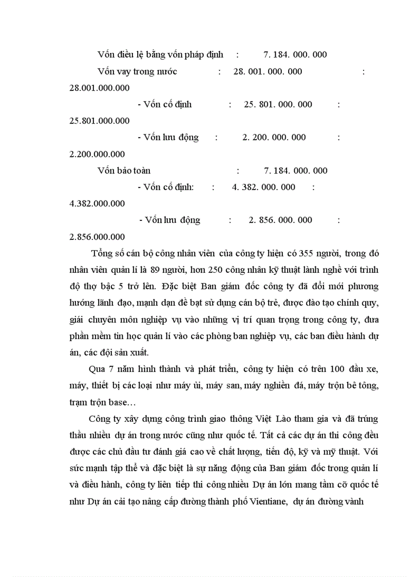 image for page Đặc điểm tổ chức bộ máy và công tác kế toán tại công ty xây dựng CTGT Việt Lào