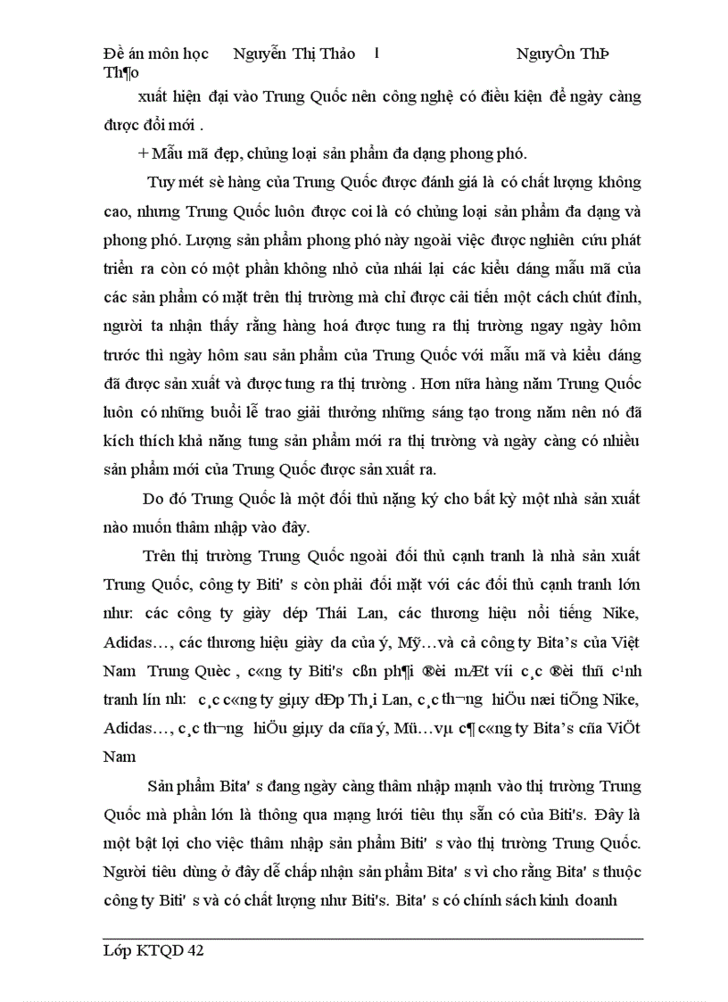 image for page Chiến lược thâm nhập thị trường Trung Quốc của công ty biti