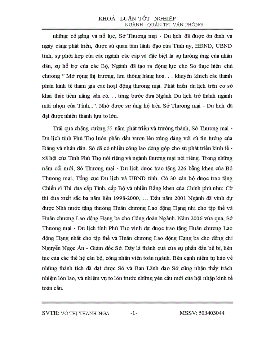 image for page Tiếp tục hoàn thiện công tác Văn phòng tại Sở Thương mại Du lịch tỉnh Phú Thọ