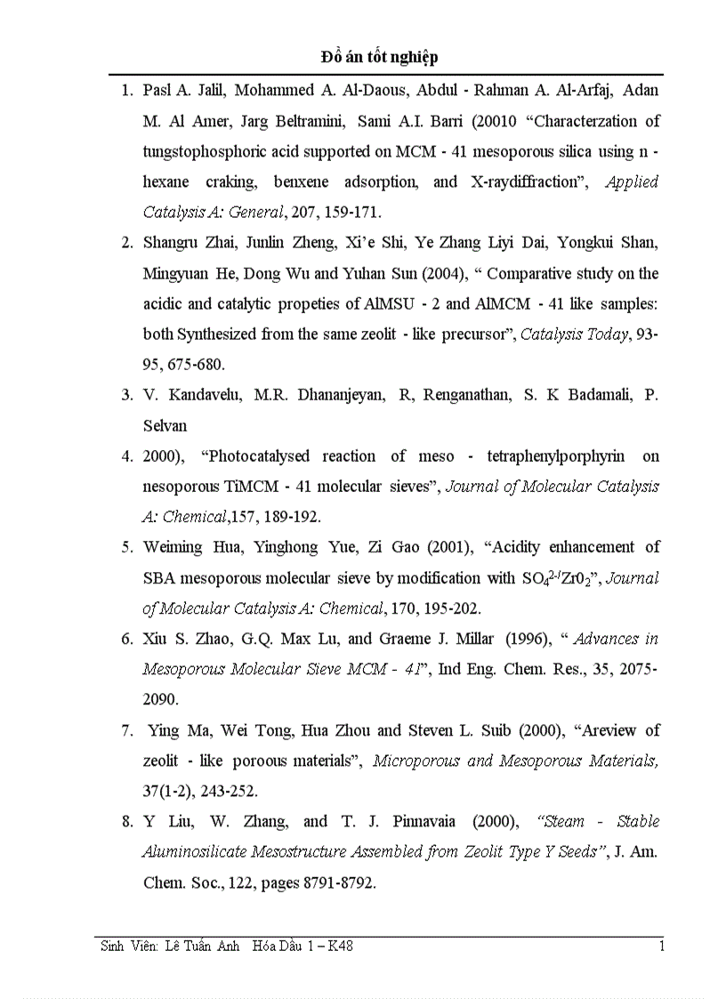 image for page nghiên cứu tổng hợp vật liệu aluminosilicat mao quản trung bình chứa cấu trúc zeolit từ cao lanh không nung