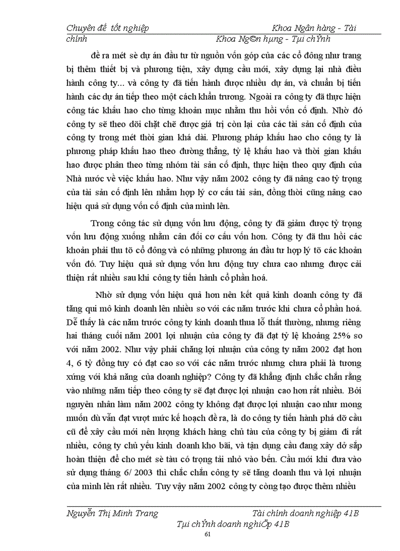 image for page Hiệu quả sử dụng vốn và một số biện pháp tài chính nhằm nâng cao hiệu quả sử dụng vốn tại Công ty cổ phần Cảng Đoạn Xá