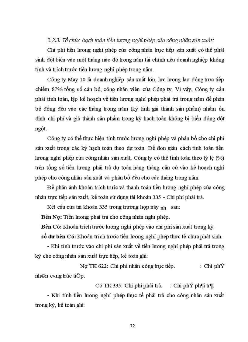 image for page Hoàn thiện công tác tổ chức hạch toán chi phí sản xuất và tính giá thành sản phẩm với việc tăng cường công tác quản trị doanh nghiệp tại Công ty May 10 1